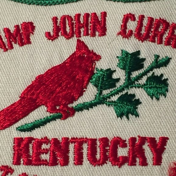 Kentucky Dept of Fish Wildlife Resources Camp John Currie Patch Cardinal Vintage - Picture 5 of 12